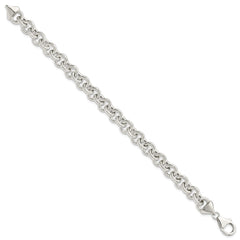 Sterling Silver Polished Fancy Link Bracelet QG3019-7.75