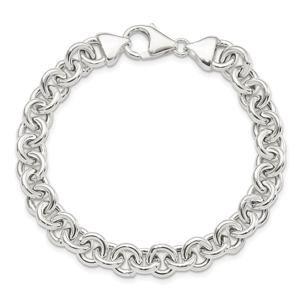 Sterling Silver Polished Fancy Link Bracelet QG3019-7.75