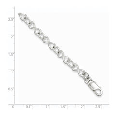 Sterling Silver Polished Fancy Link Bracelet QG3025-7.5