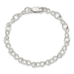 Sterling Silver Polished Fancy Link Bracelet QG3025-7.5