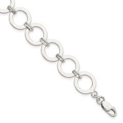 Sterling Silver Circle Link Bracelet QG3035-7.5