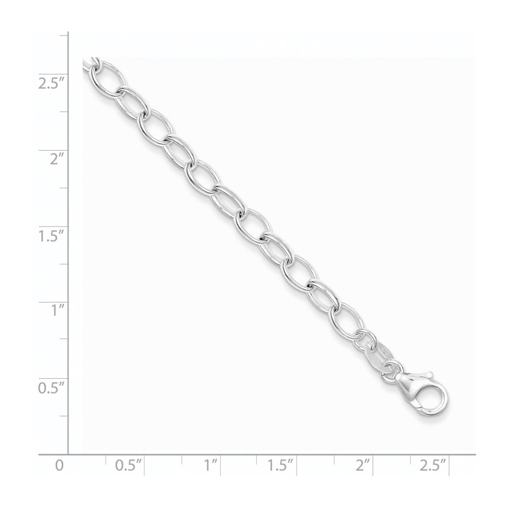 Sterling Silver Polished Fancy Link Bracelet QG3076-7.5