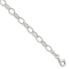 Sterling Silver Polished Fancy Link Bracelet QG3076-7.5