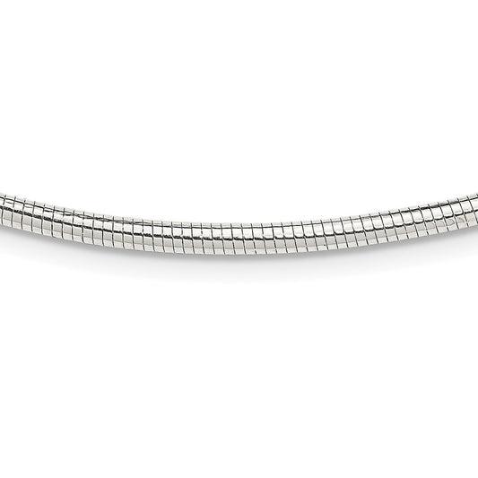 Sterling Silver Round 2.75mm Neckwire Necklace QG3199-18