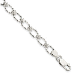 Sterling Silver Polished Oval Link Bracelet QG3226-7.5