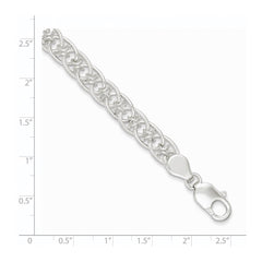 Sterling Silver Polished and Textured Fancy Bracelet QG3229-7.5