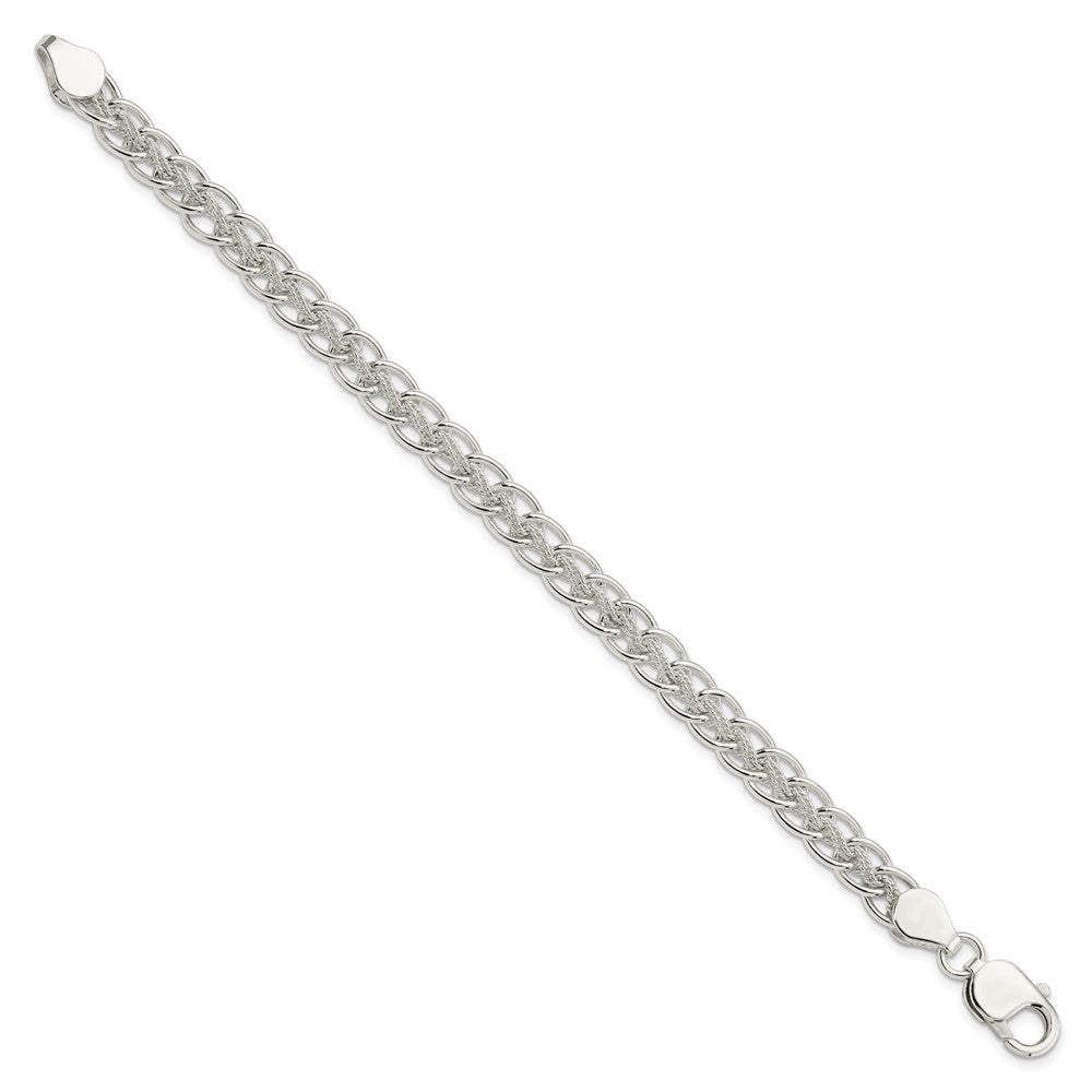 Sterling Silver Polished and Textured Fancy Bracelet QG3230-7.5