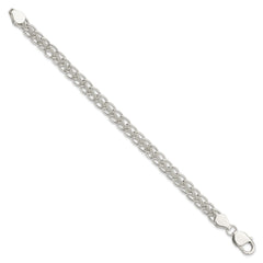 Sterling Silver Polished and Textured Fancy Bracelet QG3230-7.5