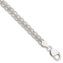 Sterling Silver Polished and Textured Fancy Bracelet QG3230-7.5