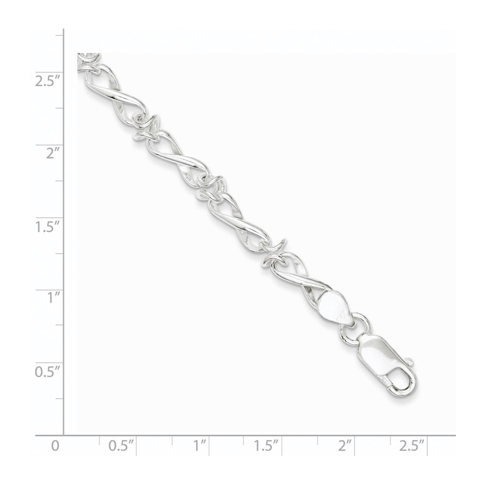 Sterling Silver Polished Fancy Link Bracelet QG3232-7.5