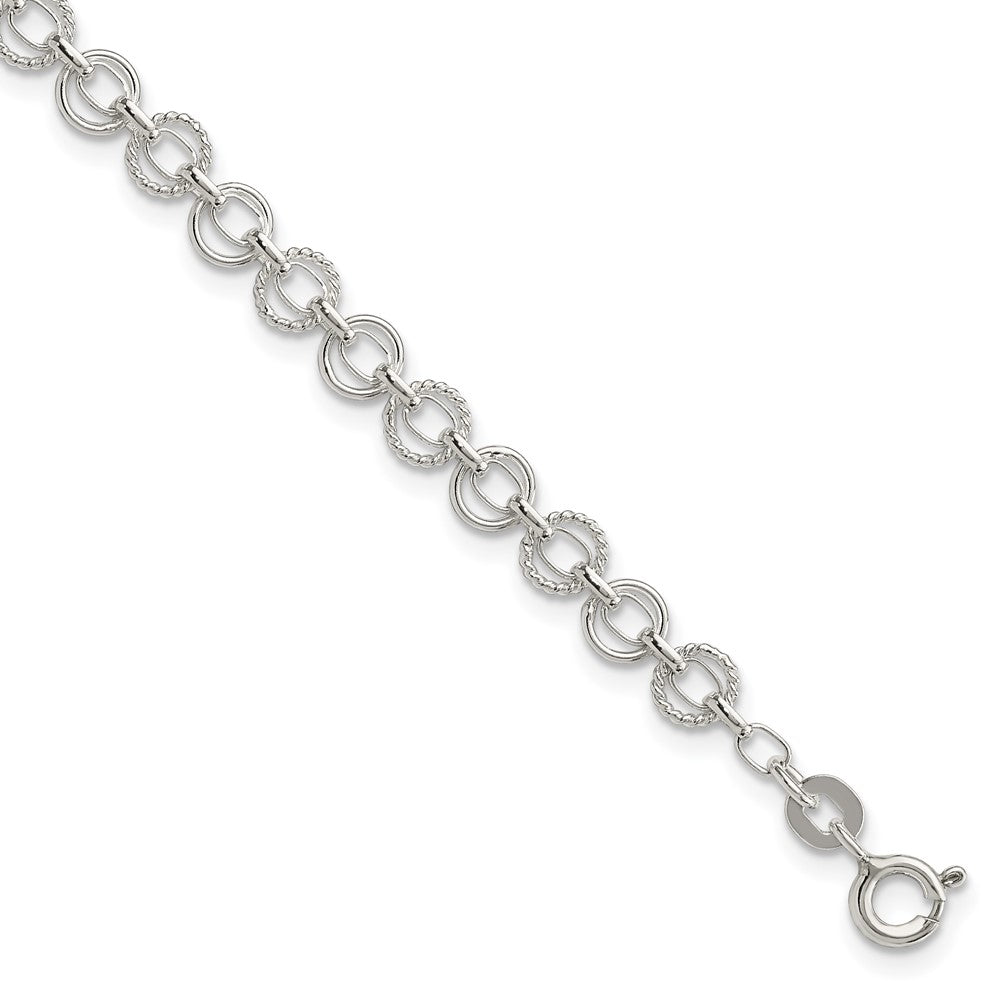 Sterling Silver 5mm Fancy Bracelet QG3245-7.25