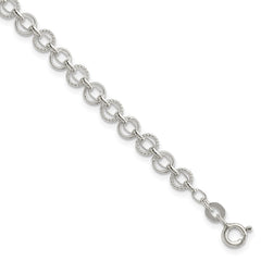 Sterling Silver 5mm Fancy Bracelet QG3245-7.25