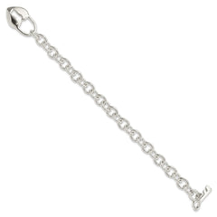 Sterling Silver Polished Heart and Key Bracelet QG3281-7.5