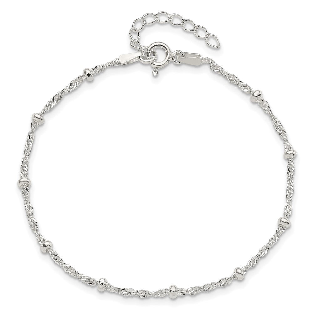 Sterling Silver with 1in Ext Fancy Bracelet QG3296-7