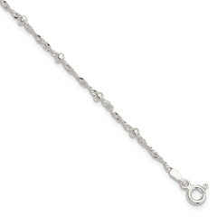 Sterling Silver with 1in Ext Fancy Bracelet QG3296-7