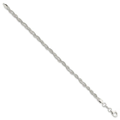 Sterling Silver Fancy Braided Bracelet QG3299-7.5