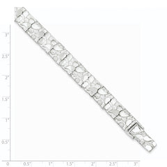 Sterling Silver 9mm Nugget Bracelet QG3323-7