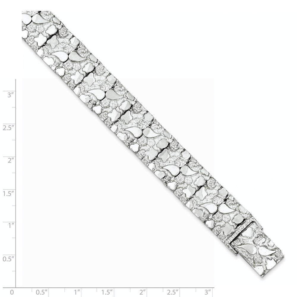 Sterling Silver 15mm Nugget Bracelet QG3325-8.5