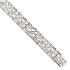 Sterling Silver 15mm Nugget Bracelet QG3325-8.5