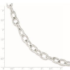 Sterling Silver Open Link Cable 8.50mm Bracelet QG3358-7.5