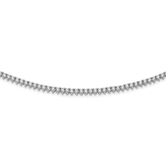 Sterling Shimmer Sterling Silver Rhodium-plated 18 inch 163 Stone CZ Riviera Necklace QG3482-18