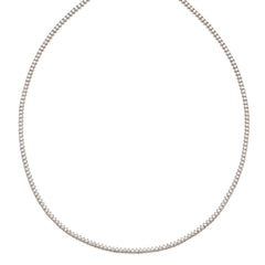Sterling Shimmer Sterling Silver Rhodium-plated 24 inch 218 Stone CZ Riviera Necklace QG3483-24