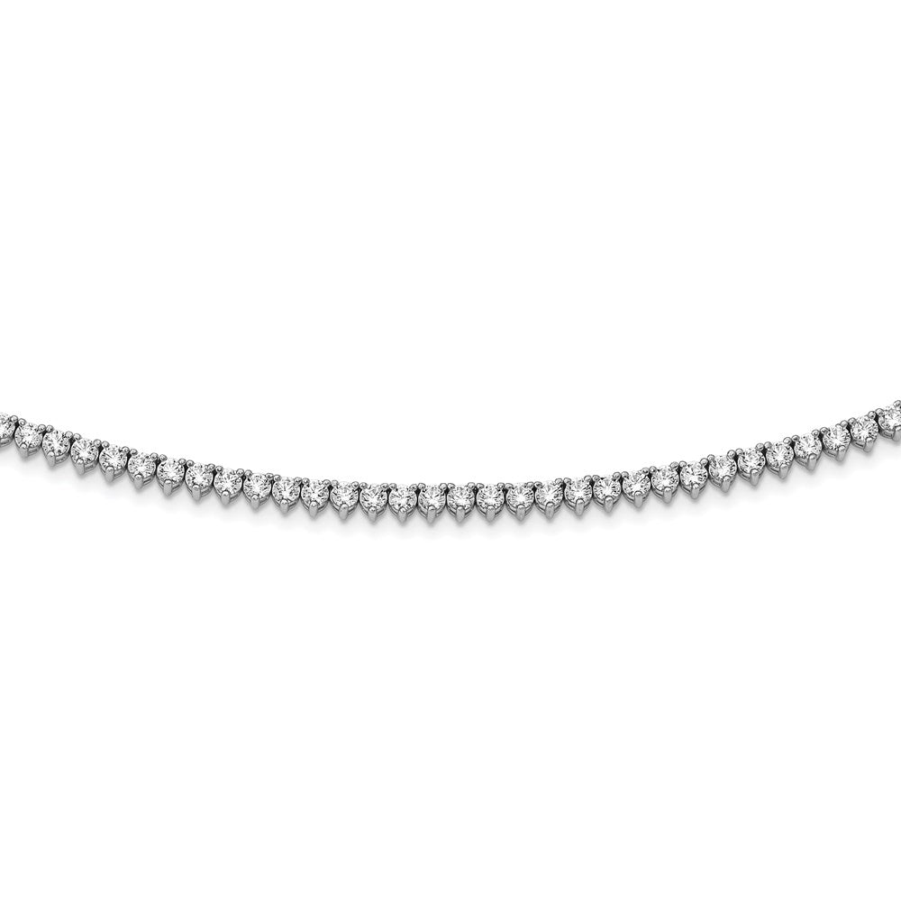 Sterling Shimmer Sterling Silver Rhodium-plated 36 inch 269 Stone CZ Riviera Necklace QG3484-36