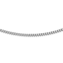 Sterling Shimmer Sterling Silver Rhodium-plated 36 inch 269 Stone CZ Riviera Necklace QG3484-36