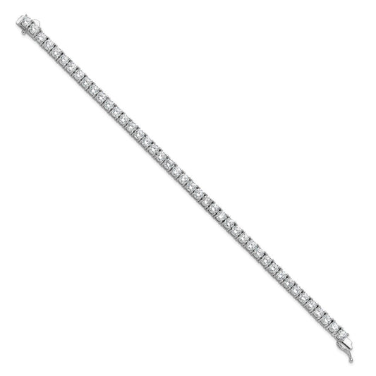 Sterling Shimmer Sterling Silver Rhodium-plated 4.5mm CZ 43 Stone 8 inch Bracelet QG3491-8
