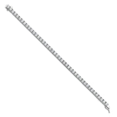 Sterling Shimmer Sterling Silver Rhodium-plated 4.5mm CZ 43 Stone 8 inch Bracelet QG3491-8