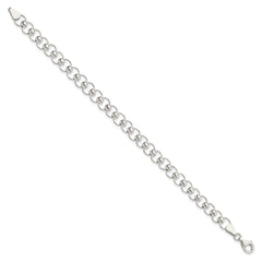 Sterling Silver Polished Beaded Bracelet QG3594-7.5