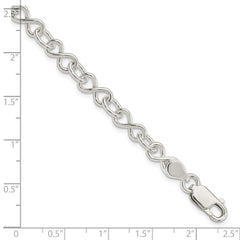 Sterling Silver Polished Fancy Link Bracelet QG3596-7.5