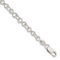 Sterling Silver Polished Fancy Link Bracelet QG3596-7.5