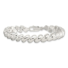 Sterling Silver Fancy Diamond-cut San Marco Bracelet QG3599-7.5