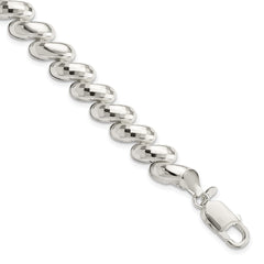 Sterling Silver Fancy Diamond-cut San Marco Bracelet QG3599-7.5