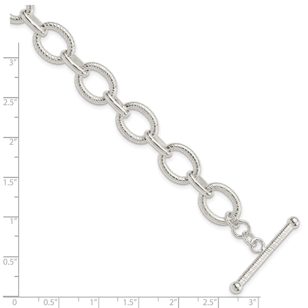 Sterling Silver Polished Fancy Link Bracelet QG3892-7.5