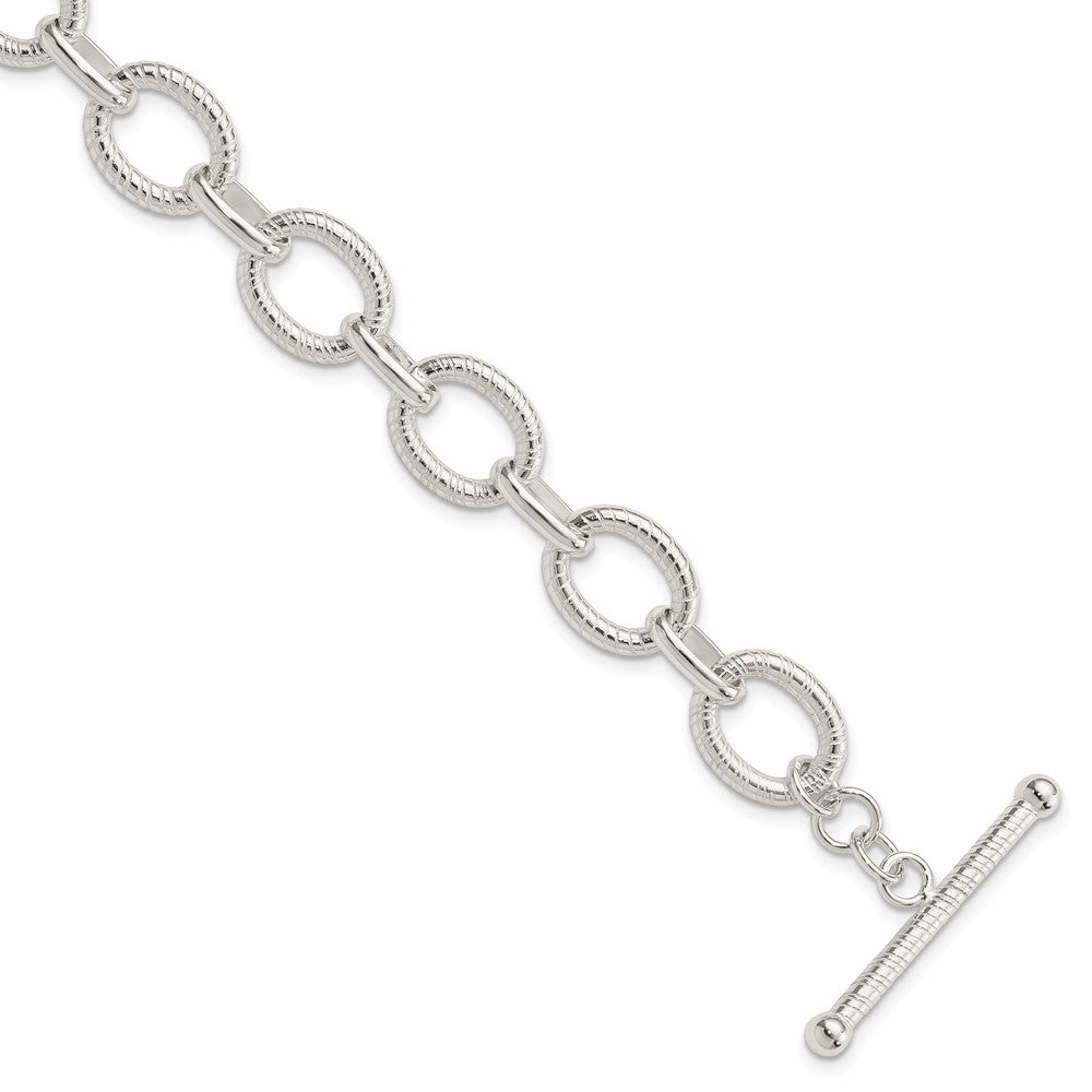 Sterling Silver Polished Fancy Link Bracelet QG3892-7.5