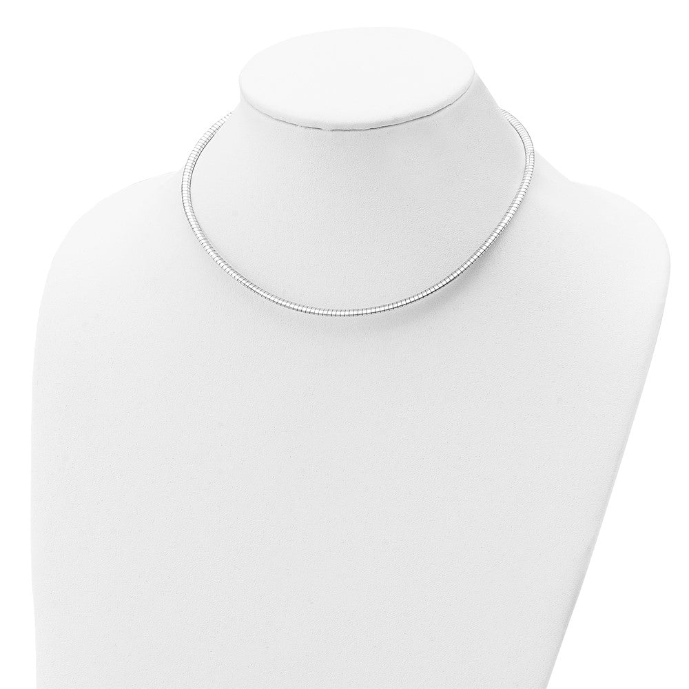 Sterling Silver Rhodium-plated 3.25mm w/2in. Ext Cubetto Chain QG4223R-16