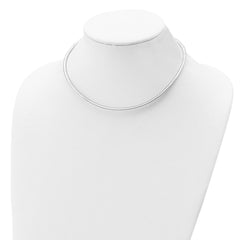 Sterling Silver Rhodium-plated 3.25mm w/2in. Ext Cubetto Chain QG4223R-16