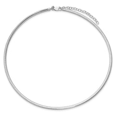 Sterling Silver Rhodium-plated 3.25mm w/2in. Ext Cubetto Chain QG4223R-16