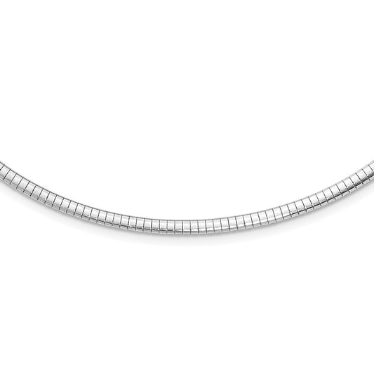 Sterling Silver Rhodium-plated 3.25mm w/2in. Ext Cubetto Chain QG4223R-16