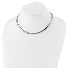 Sterling Silver Rhodium-plated 5.2mm w/2in. Ext Cubetto Chain QG4224R-16