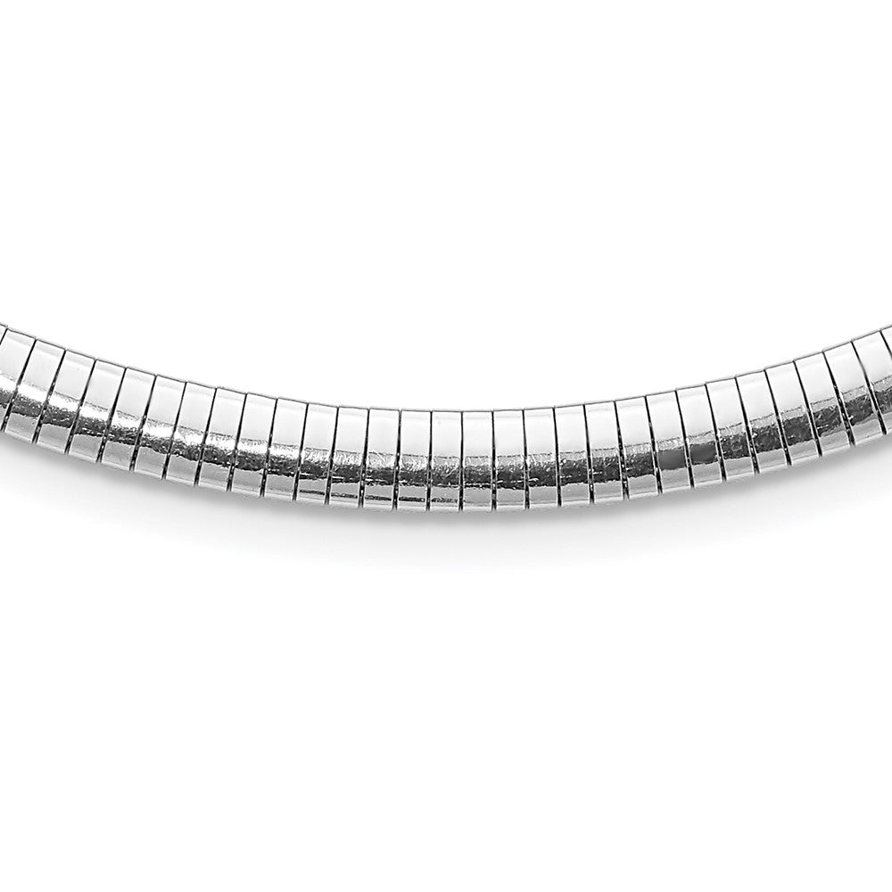 Sterling Silver Rhodium-plated 5.2mm w/2in. Ext Cubetto Chain QG4224R-16