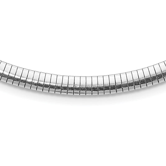 Sterling Silver Rhodium-plated 5.2mm w/2in. Ext Cubetto Chain QG4224R-16