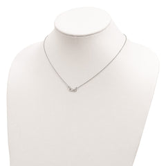 Sterling Silver Rhodium-plated w/ 2in ext. Infinity Necklace QG4394-16