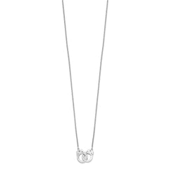 Sterling Silver Rhodium-plated Handcuff Necklace QG4450-18