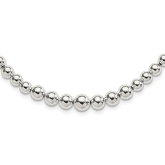 Sterling Silver Graduated Beads Adjustable Necklace QG4548-28