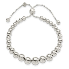 Sterling Silver Graduated Beads Adjustable Bracelet QG4548-8.5