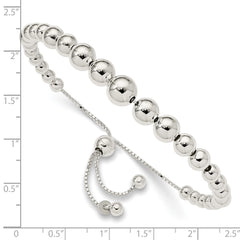 Sterling Silver Graduated Beads Adjustable Bracelet QG4548-8.5