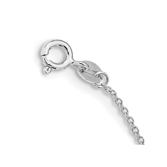 Sterling Silver Rhodium-plated 5-5.5mm White Semi-Round Freshwater Cultured Pearl 5-Station Children's 12 inch Necklace QG4662-12